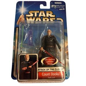 Star Wars COUNT DOOKU Attack Of The Clones With Lightsabers.